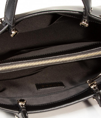 Кожаная сумка FURLA Lady M BAWC01L черная с пудровыми вставками по бокам