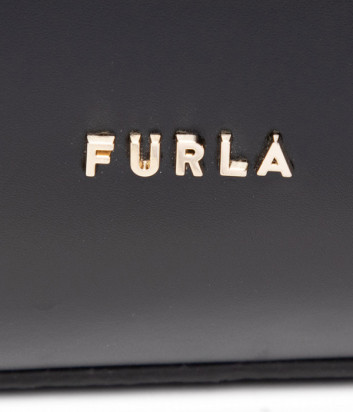 Кожаная сумка FURLA Lady M BAWC01L черная с пудровыми вставками по бокам