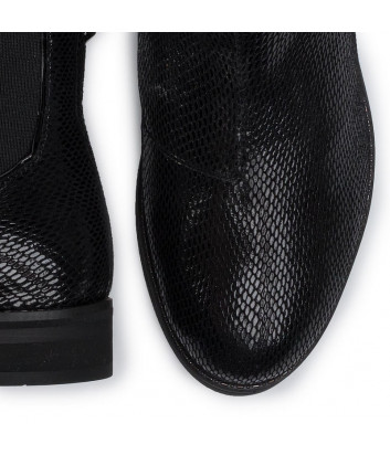Кожаные ботинки LIU JO Taylor S69059PX048 с лазерной обработкой черные