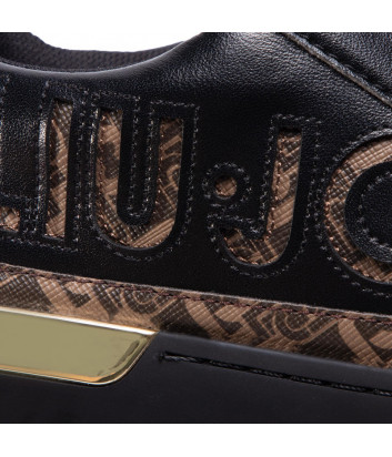 Кожаные кеды LIU JO Silvia 22 BF0085EX014 черные