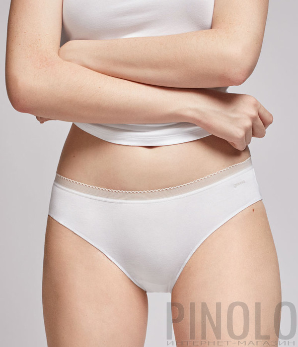 Трусики-слипы GISELA Undies 10208 средней посадки белые