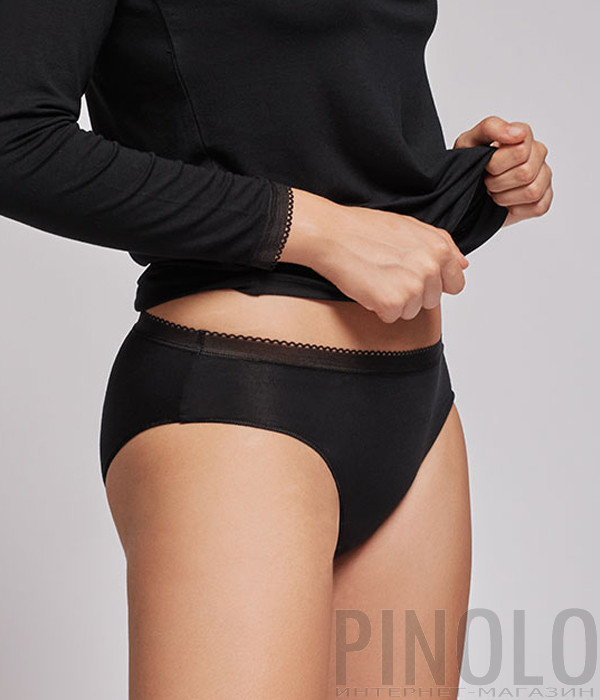 Трусики-слипы GISELA Undies 10208 средней посадки черные