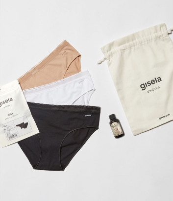 Трусики-слипы GISELA Undies 10208 средней посадки белые