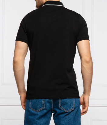 Поло KARL LAGERFELD Ikonik 745070 511221 черное с логотипом Поло KARL LAGERFELD Ikonik 745070 511221 черное с логотипом