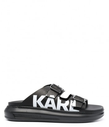Кожаные сандалии KARL LAGERFELD KL62505 без задника черные
