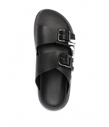 Кожаные сандалии KARL LAGERFELD KL62505 без задника черные