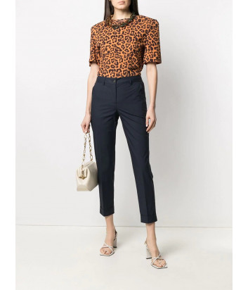 Укороченные брюки P.A.R.O.S.H. CANYOX D231021 слим кроя синие