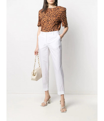 Укороченные брюки P.A.R.O.S.H. CANYOX D231021 слим кроя белые