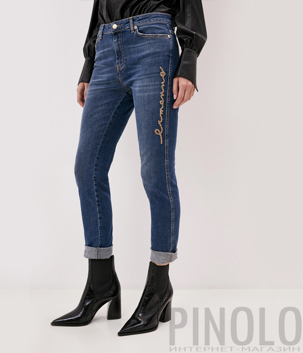 Джинсы ERMANNO ERMANNO SCERVINO 47T JL18 JNE синие с вышивкой