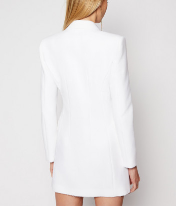 Платье-блейзер MSGM 3041MDA09 с оборками белое