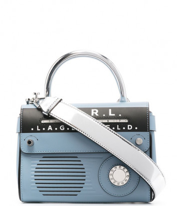 Кожаная мини-сумка KARL LAGERFELD 211W3034 в форме радио