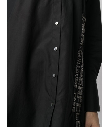 Платье-рубашка KARL LAGERFELD 211W1602 с декором черная