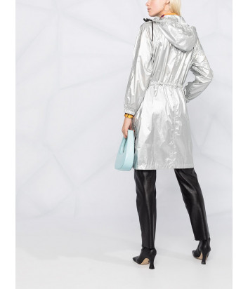 Плащ с капюшоном KARL LAGERFELD 211W1503 и эффектом металлик
