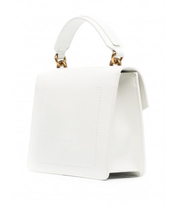 Кожаная сумка PINKO Mini Love Bag Top Handle Simply 1P221V белая
