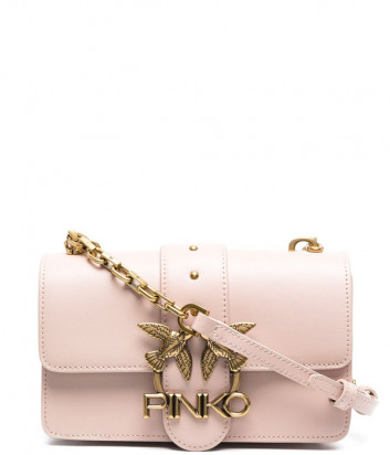 Сумка на цепочке PINKO Mini Love Bag Icon Simply 1P221Q в гладкой коже пудровая