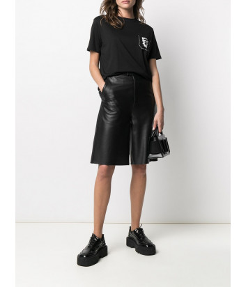 Футболка KARL LAGERFELD 211W1718 черная с логотипом на кармане