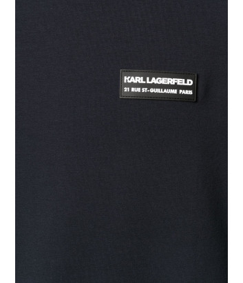 Футболка KARL LAGERFELD 755021 511221 темно-синяя с логотипом