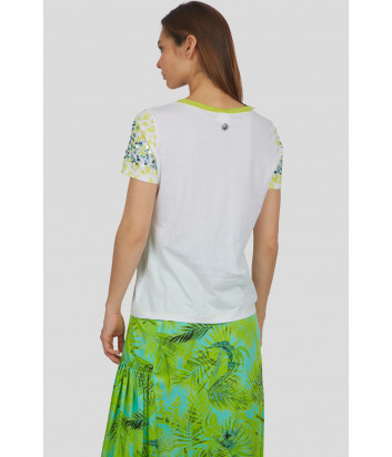 Футболка SPORTALM 9512599722 белая с зеленым принтом