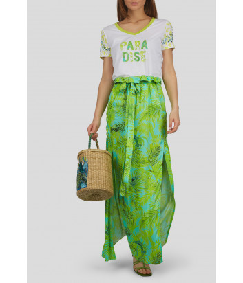 Футболка SPORTALM 9512599722 белая с зеленым принтом