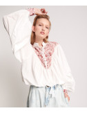 Блуза ONE TEASPOON 24101 Desert Floral белая с вышивкой