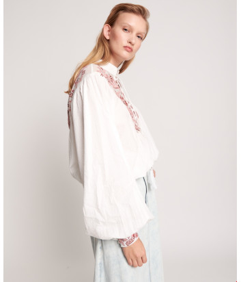 Блуза ONE TEASPOON 24101 Desert Floral белая с вышивкой