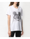 Белая футболка ICEBERG F0926301 с вышивкой Mickey Mouse