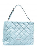 Сумка-тоут KARL LAGERFELD 211W3015 плетенный дизайн голубая