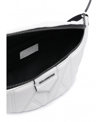 Поясная сумка KARL LAGERFELD 206W3051 в стеганной коже белая