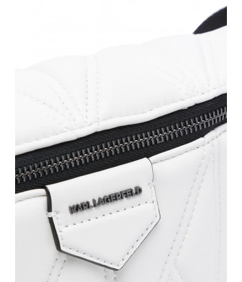 Поясная сумка KARL LAGERFELD 206W3051 в стеганной коже белая