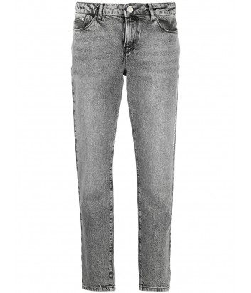 Прямые джинсы KARL LAGERFELD 211W1100 средней посадки серые
