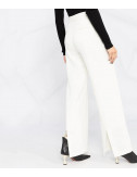 Классические белые брюки KARL LAGERFELD 211W1003 с разрезами
