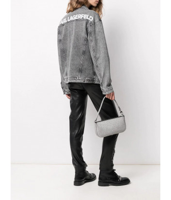 Джинсовая куртка KARL LAGERFELD 211W1421 модель унисекс серая