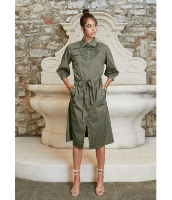 Платье-рубашка D.EXTERIOR 52532 цвета хаки