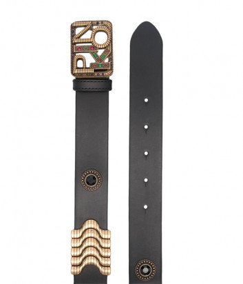 Кожаный ремень PINKO Anthea Metal And Stones 1H20VJ черный