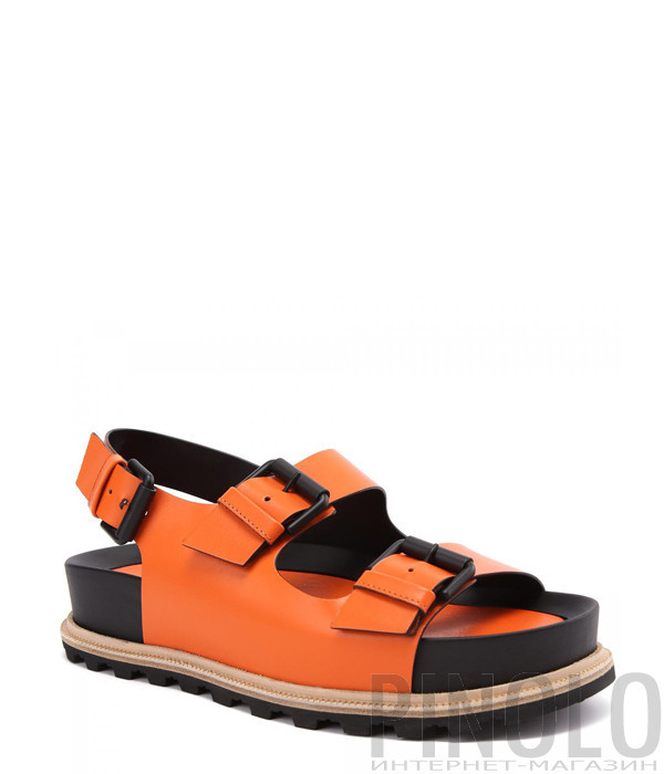 Кожаные сандалии VIC MATIE Gangee 5678 оранжевые