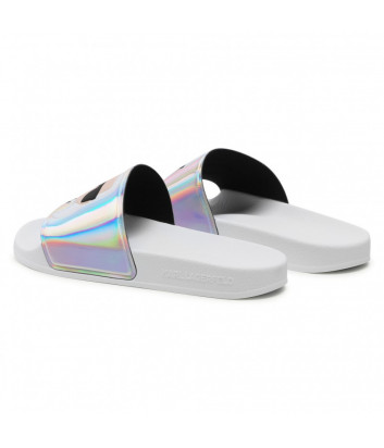 Шлепанцы KARL LAGERFELD Ikonik KL80905 перламутровое серебро