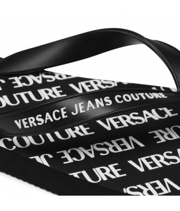 Вьетнамки VERSACE Jeans Couture E0YWASQ7 черные с логотипом