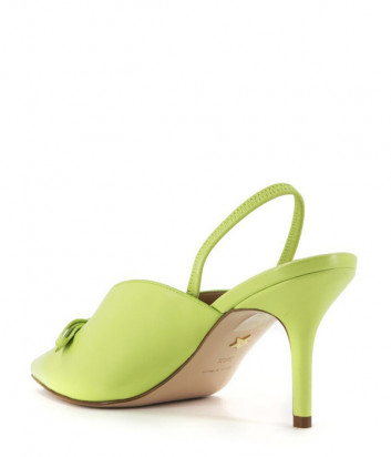 Кожаные мюли GIORGIO FABIANI 201102 с острым носком желтые