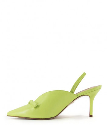 Кожаные мюли GIORGIO FABIANI 201102 с острым носком желтые