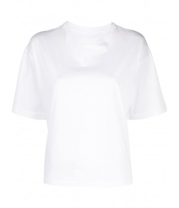 Белая футболка KARL LAGERFELD 211W1707 с вышитым логотипом сбоку