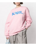 Толстовка KARL LAGERFELD 211W1882 с логотипом розовая