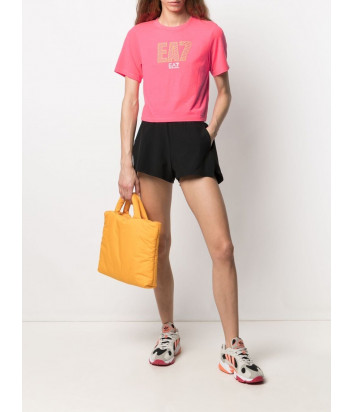 Футболка EA7 EMPORIO ARMANI 3KTT23 TJ1TZ розовая с логотипом