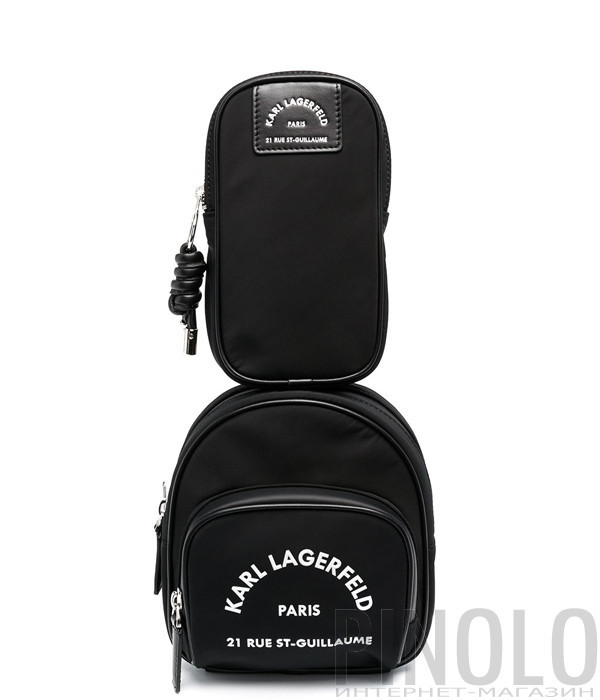 Сумка через плечо KARL LAGERFELD 211W3099 черная с логотипом