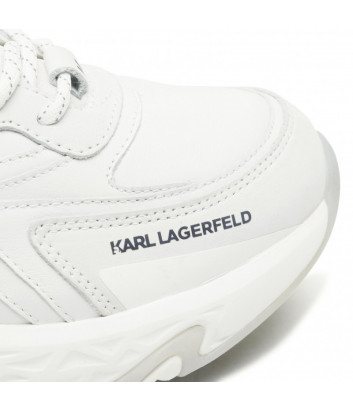 Кожаные кроссовки KARL LAGERFELD KL52420 белые