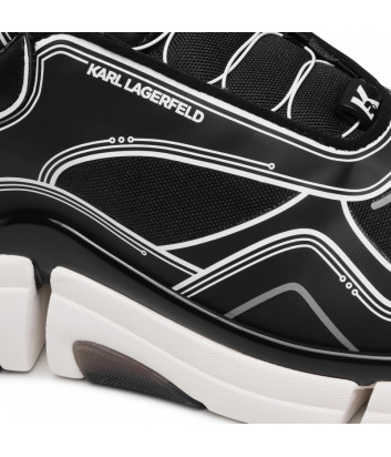 Кожаные кроссовки KARL LAGERFELD KL51725 черные