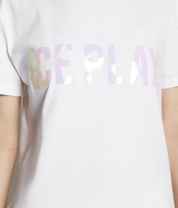 Футболка ICE PLAY F026 P400 белая с логотипом