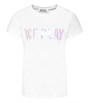 Футболка ICE PLAY F026 P400 белая с логотипом