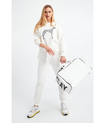 Большая сумка ICE PLAY 7239 6965 стеганная белая с логотипом