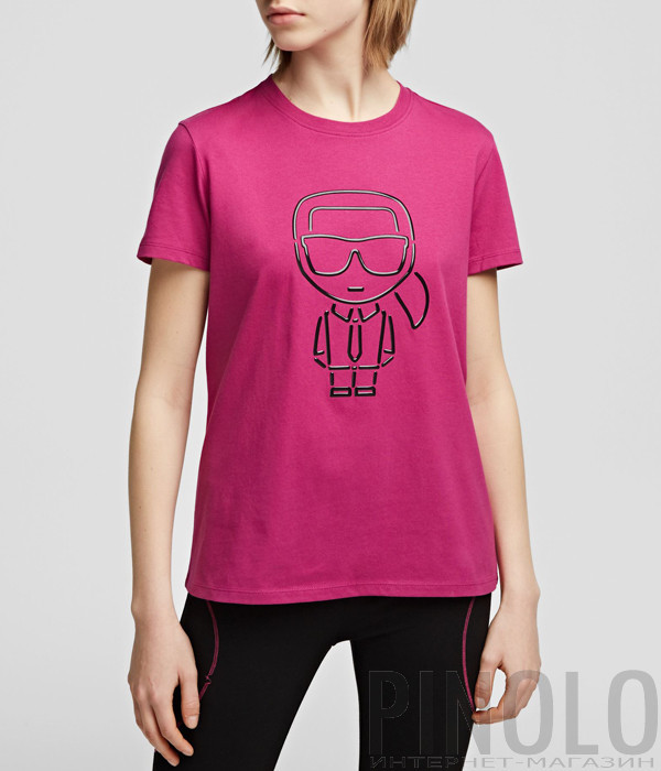 Футболка KARL LAGERFELD Ikonik 215W1710 фуксия