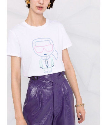 Футболка KARL LAGERFELD Ikonik 215W1710 белая Футболка KARL LAGERFELD Ikonik 215W1710 белая